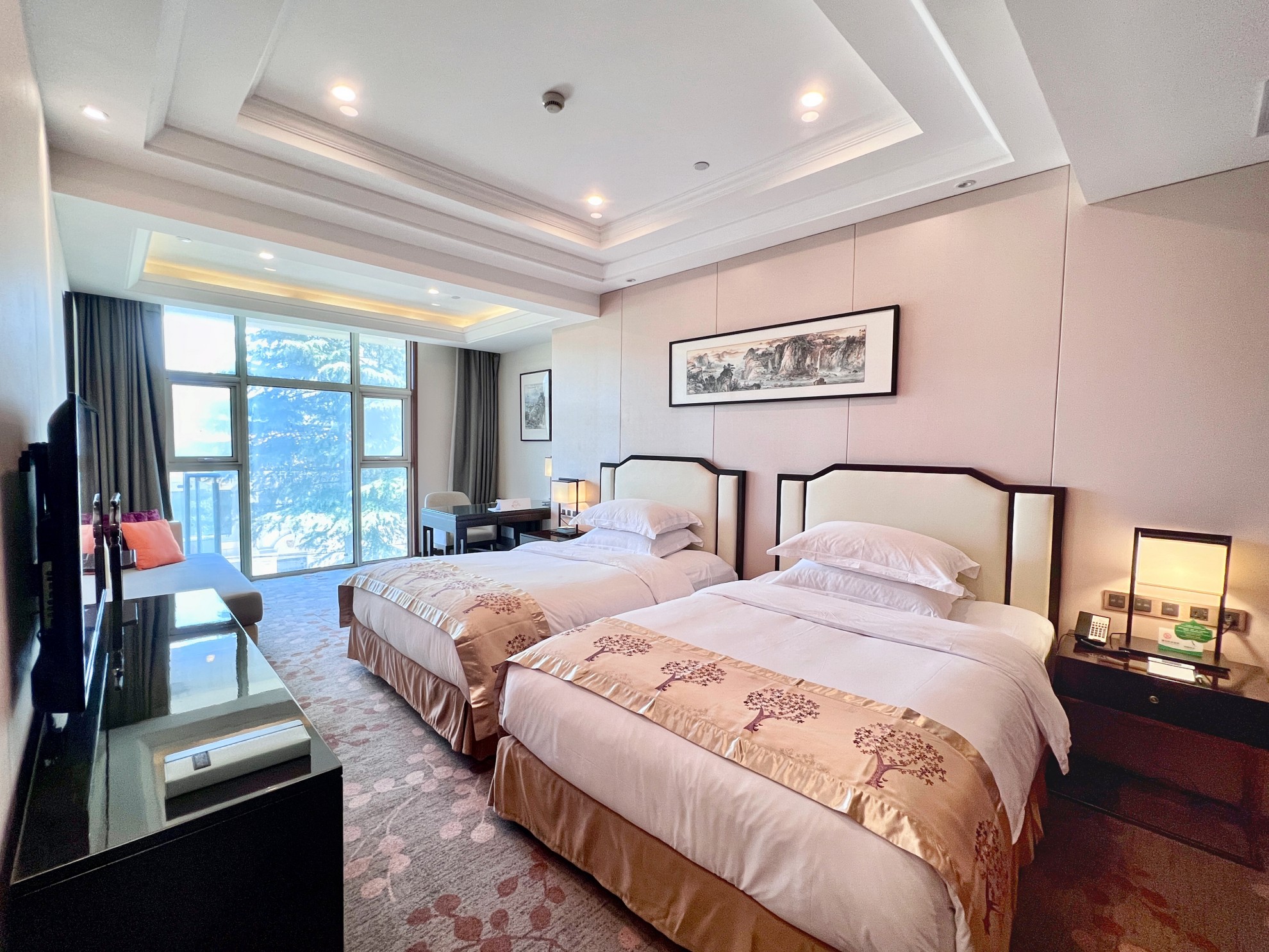 雅致园景双床套房